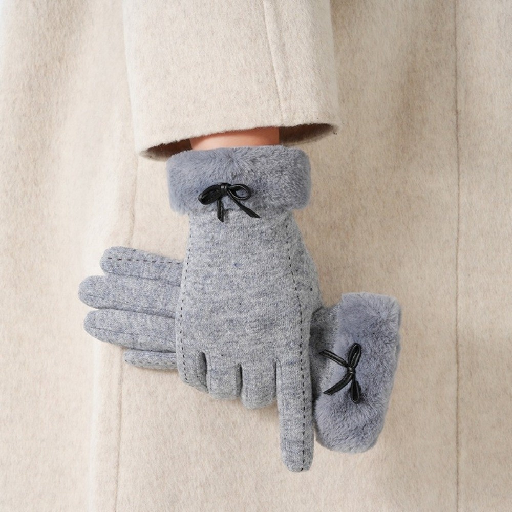 Wool Glove Lined - Gants doublés en polaire imitation laine,