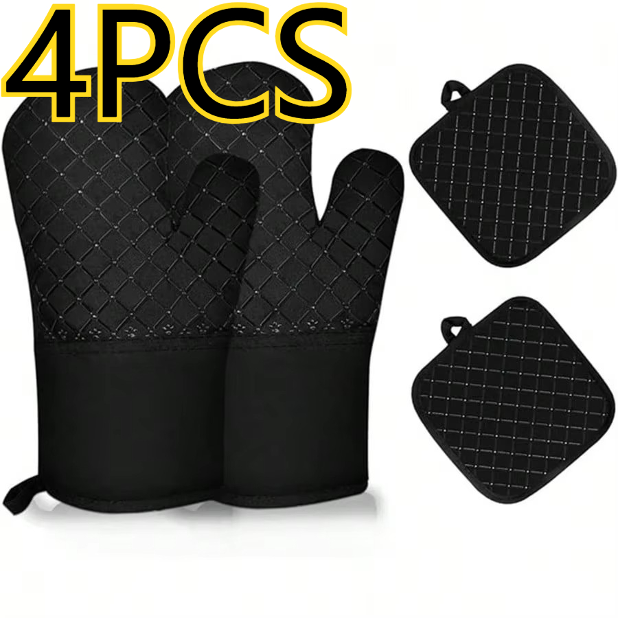 Heat Resistant Glove - 4 paires de gants de cuisine