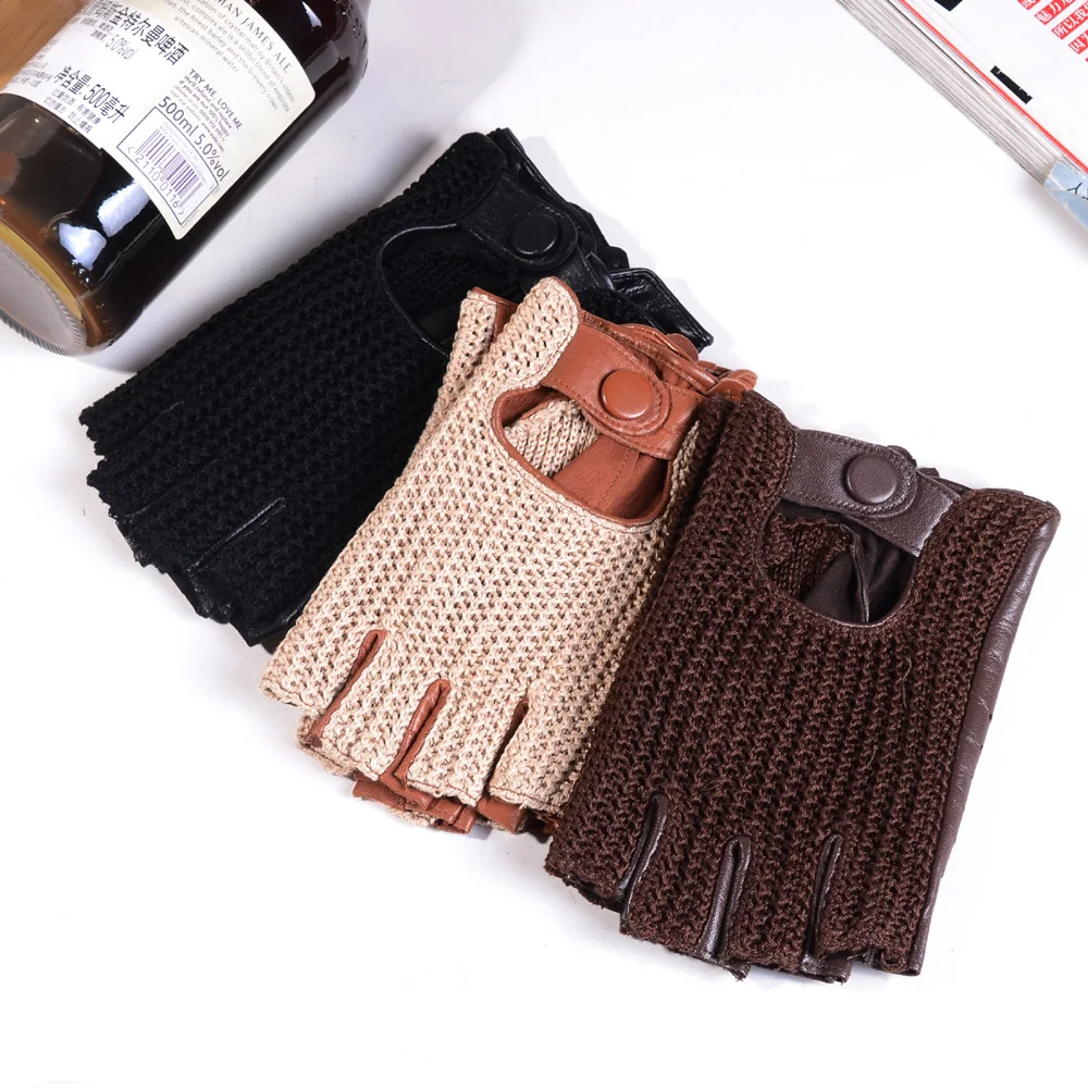 Gants courts en cuir véritable - Leather Driving Glove avis et prix