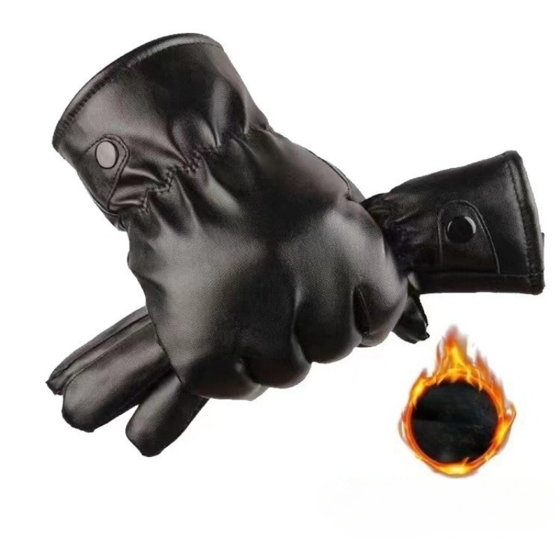 Gants en cuir PU noir pour hom - Leather Driving Glove avis et prix