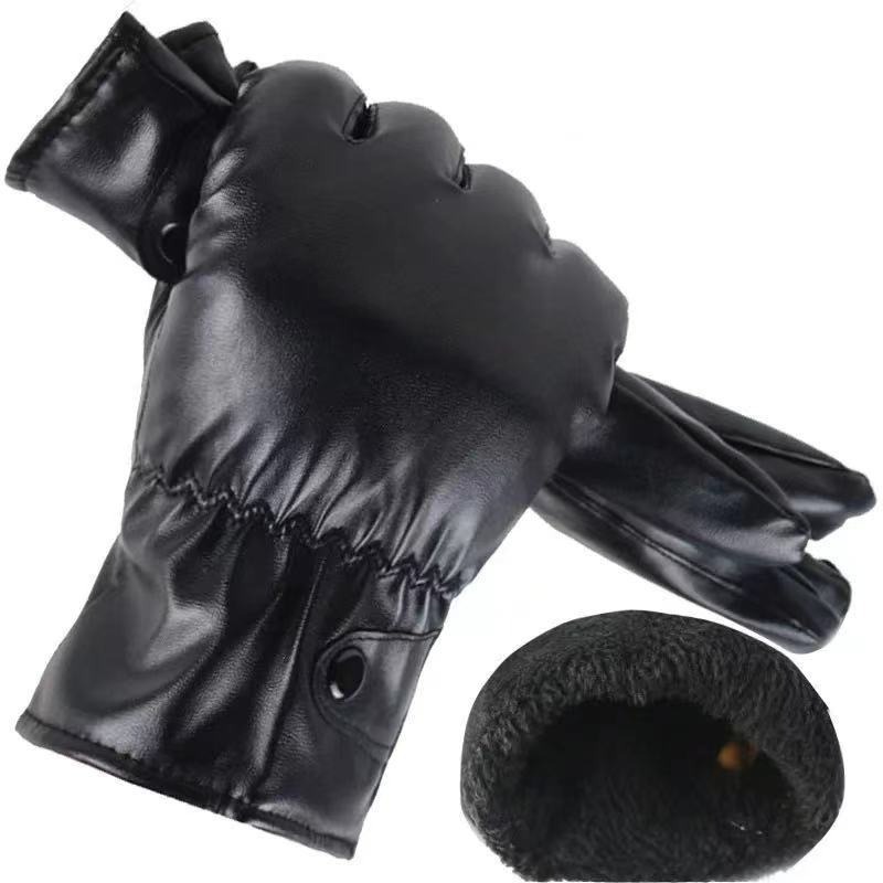 Gants en cuir PU noir pour hom - Leather Driving Glove avis et prix
